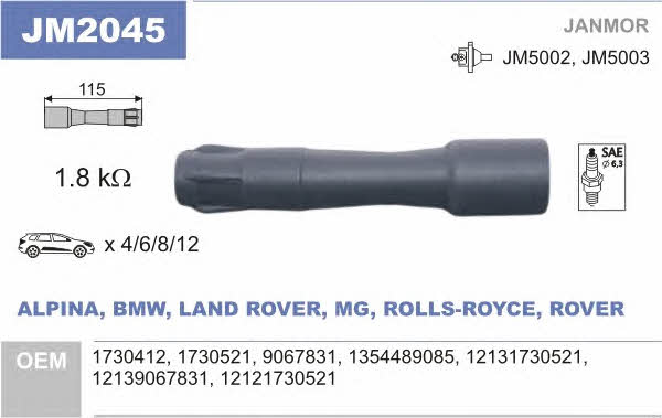 Janmor JM2045 High Voltage Wire Tip JM2045