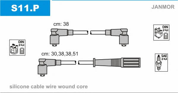 Janmor S11.P Ignition lead set S11P S11P Janmor Ignition lead set