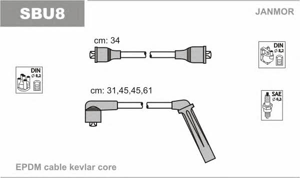 Janmor SBU8 Ignition cable kit SBU8