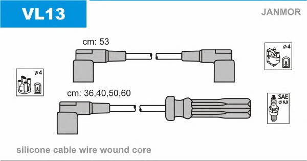 Janmor VL13 Ignition cable kit VL13