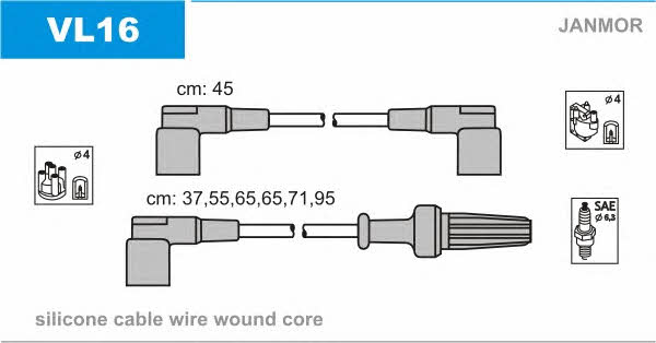 Janmor VL16 Ignition cable kit VL16