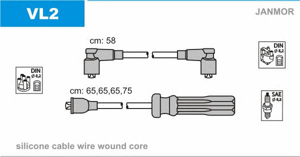Janmor VL2 Ignition cable kit VL2