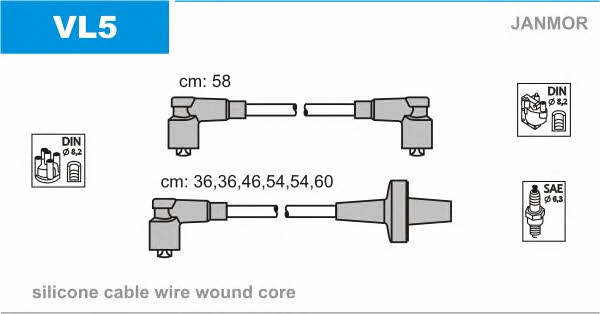 Janmor VL5 Ignition cable kit VL5