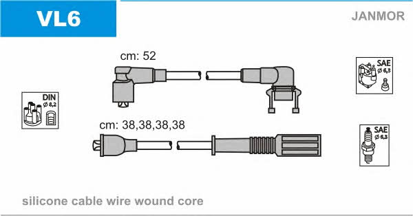 Janmor VL6 Ignition cable kit VL6