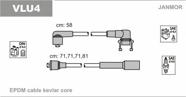Janmor VLU4 Ignition cable kit VLU4