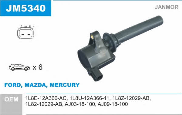 Janmor JM5340 Ignition coil JM5340