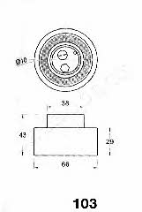 Timing belt tensioner pulley Japanparts BE-103