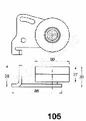 Japanparts BE-105 Tensioner pulley, timing belt BE105