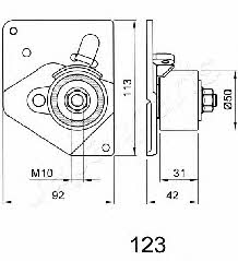 Japanparts BE-123 Tensioner pulley, timing belt BE123