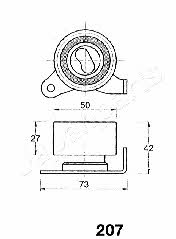 Japanparts BE-207 Tensioner pulley, timing belt BE207