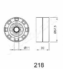 Japanparts BE-218 Tensioner pulley, timing belt BE218