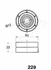 Japanparts BE-229 Tensioner pulley, timing belt BE229