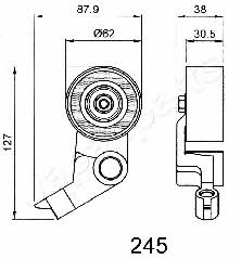 Japanparts BE-245 Tensioner pulley, timing belt BE245