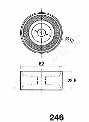 Japanparts BE-246 Tensioner pulley, timing belt BE246