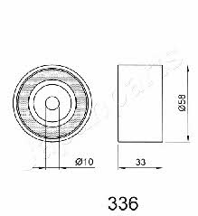 Japanparts BE-336 Tensioner pulley, timing belt BE336