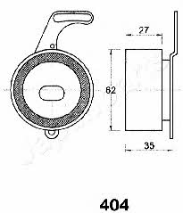 Tensioner pulley, timing belt Japanparts BE-404