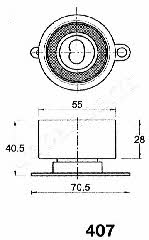 Japanparts BE-407 Tensioner pulley, timing belt BE407