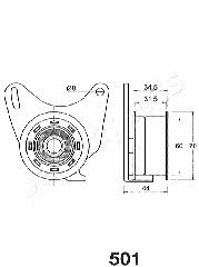 Japanparts BE-501 Tensioner pulley, timing belt BE501