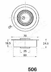 Japanparts BE-506 Tensioner pulley, timing belt BE506