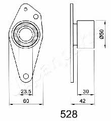 Japanparts BE-528 Tensioner pulley, timing belt BE528