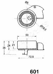 Japanparts BE-601 Tensioner pulley, timing belt BE601