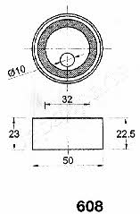 Japanparts BE-608 Tensioner pulley, timing belt BE608