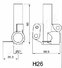 BEH26 Japanparts Timing belt tensioner
