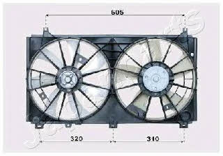 Japanparts VNT152503 Hub, engine cooling fan wheel VNT152503