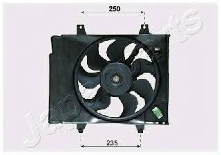 Japanparts VNT332001 Hub, engine cooling fan wheel VNT332001