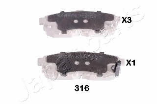 Japanparts PP-316AF Brake Pad Set, disc brake PP316AF