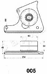 Japko 45005 Tensioner pulley, timing belt 45005