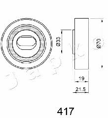 Japko 45417 Tensioner pulley, timing belt 45417