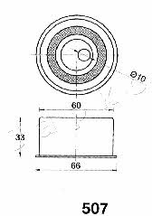 Japko 45507 Tensioner pulley, timing belt 45507