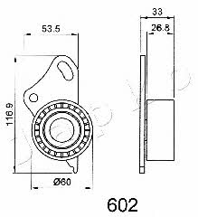 Japko 45602 Tensioner pulley, timing belt 45602