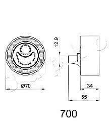 Japko 45700 Tensioner pulley, timing belt 45700