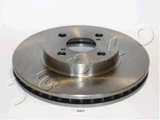 Japko 60207 Front brake disc ventilated 60207