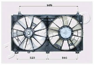 Japko VNT152503 Hub, engine cooling fan wheel VNT152503
