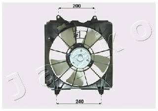 Japko VNT192001 Hub, engine cooling fan wheel VNT192001