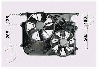 Japko VNT312011 Hub, engine cooling fan wheel VNT312011