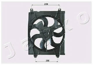 Japko VNT332004 Hub, engine cooling fan wheel VNT332004