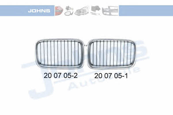 Johns 20 07 05-2 Radiator grille right 2007052