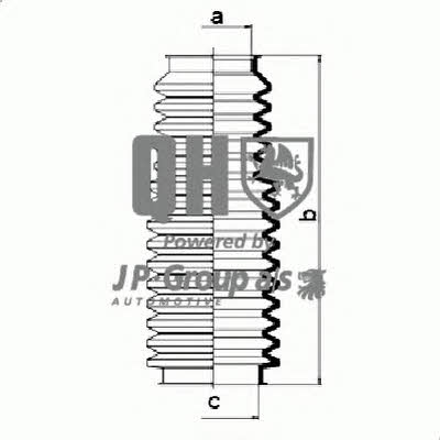 Jp Group 1444701119 Bellow kit, steering 1444701119