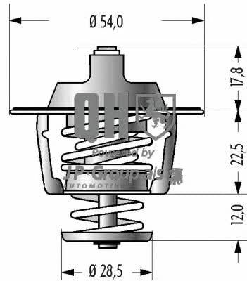 Jp Group 1514601619 Thermostat, coolant 1514601619