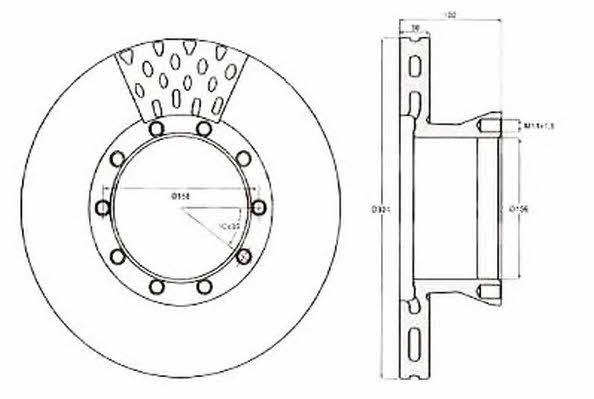 Jurid/Bendix 567401J Front brake disc ventilated 567401J