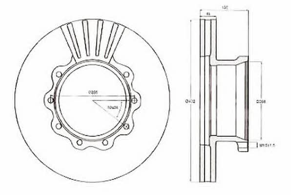 Jurid/Bendix 567406J Brake disc 567406J