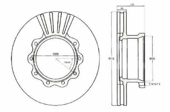 Jurid/Bendix 567407J Brake disc 567407J