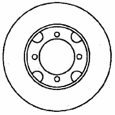 Jurid/Bendix 561279J Unventilated front brake disc 561279J