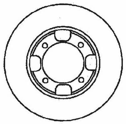 Jurid/Bendix 561286J Unventilated front brake disc 561286J
