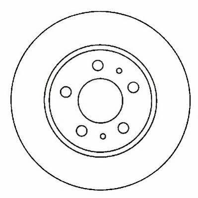 Jurid/Bendix 561443J Unventilated front brake disc 561443J