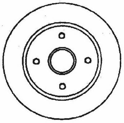 Jurid/Bendix 561447J Rear brake disc, non-ventilated 561447J